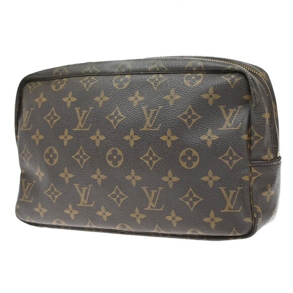 LOUIS VUITTON Trousse Toilette 28 Clutch Hand Bag Monogram Brown - Picture 1 of 15